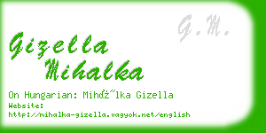 gizella mihalka business card